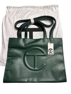 New Telfar Medium Shopping Shopper Bag Dark Olive Green